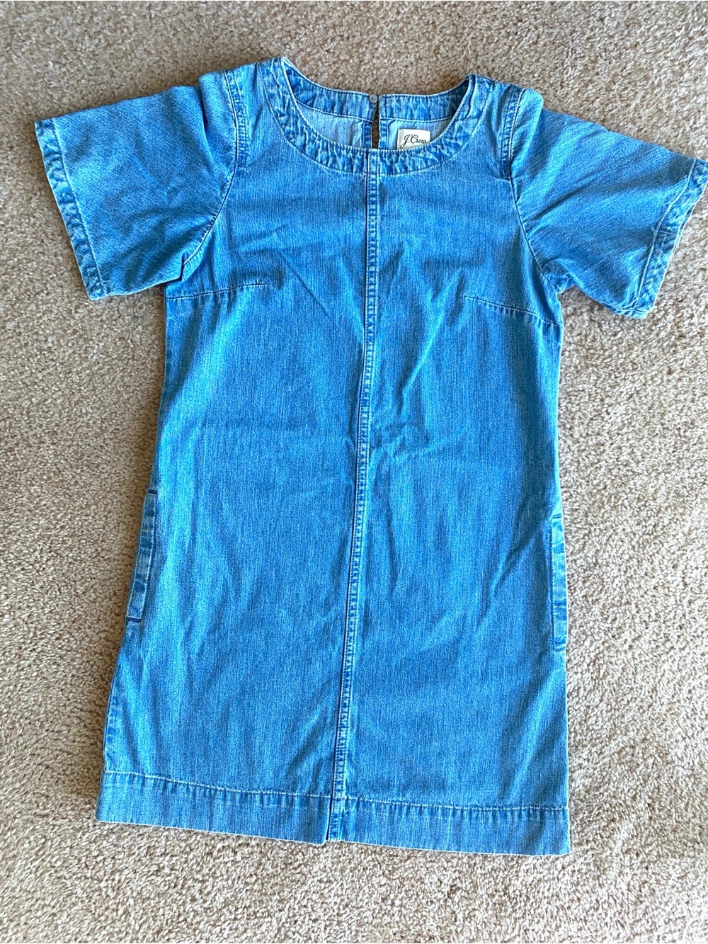 Never Worn J. Crew Light Blue Denim Mini Dress